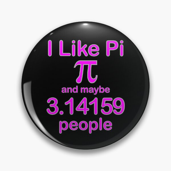 Artikelvorschau, Ich mag Pi und vielleicht 3,14159 Menschen, lustiges Mathe-Wortspiel, rosa Text entworfen und verkauft von artfulnotebook.