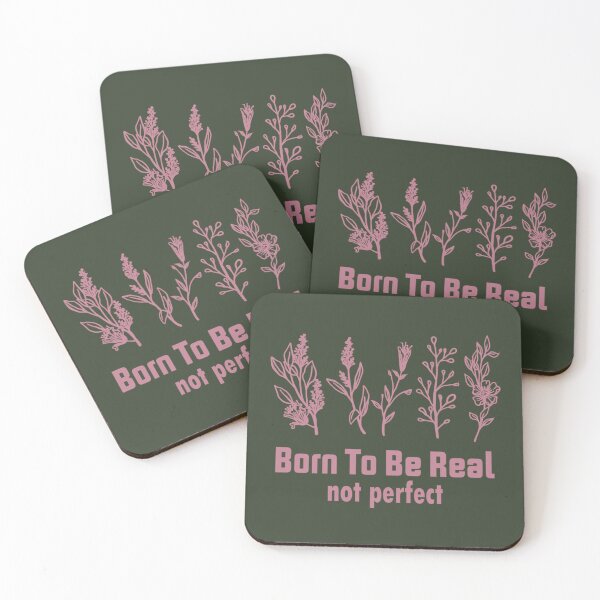 Item preview, Born To Be Real Not Perfect                         designed and sold by LittleCrafties.