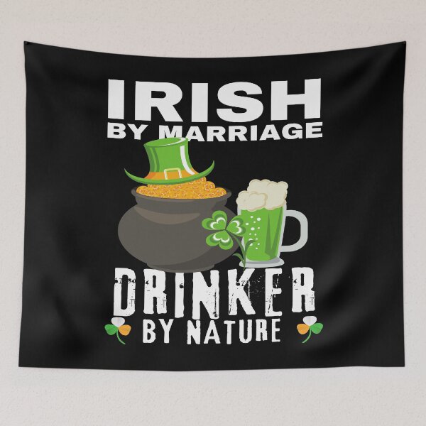 Item preview, St Patricks Day Coins Pot Elf Hat Beer Irish By Marriage Funny designed and sold by retrodesigner14.