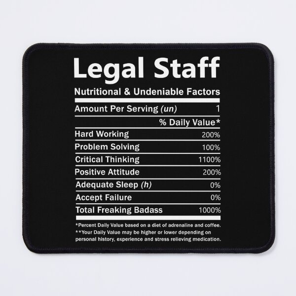 Item preview, Legal Staff  T Shirt - Nutritional Daily Factors Job Gift Item Tee designed and sold by braedowen3.