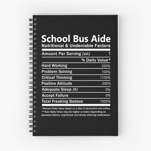 Item preview, School Bus Aide  T Shirt - Nutritional Daily Factors Job Gift Item Tee designed and sold by gabridunc4.
