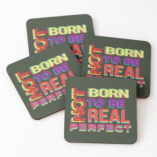 Item preview, born to be real not perfect, quotes about life and motivation, beautiful gift for mom, friend, dad,  designed and sold by LittleCrafties.