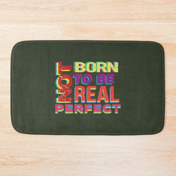 Item preview, born to be real not perfect, quotes about life and motivation, beautiful gift for mom, friend, dad,  designed and sold by LittleCrafties.