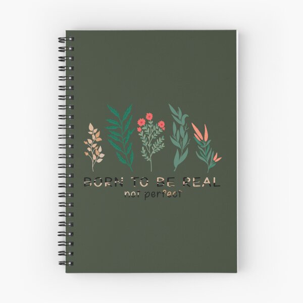 Artikelvorschau, geboren, um real zu sein, nicht perfekt, beste Motivationszitate mit handgezeichnetem, floralem, dekorativem Geschenk für Sie entworfen und verkauft von LittleCrafties.