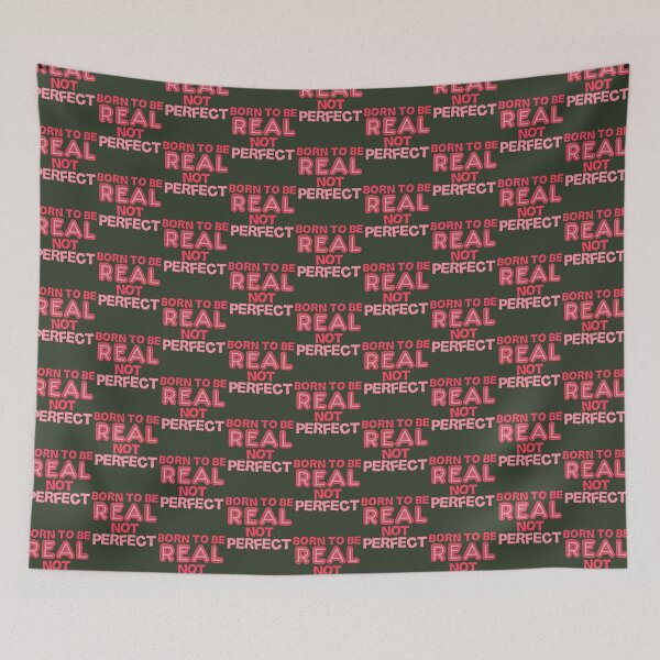 Item preview, Gift born to be real not perfect Inspirational Quote   designed and sold by LittleCrafties.