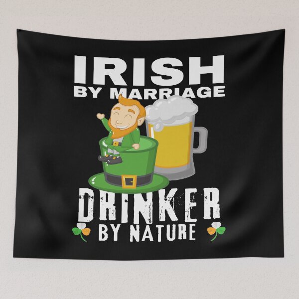 Item preview, St Patricks Day Leprechaun and Beer Irish By Marriage Funny designed and sold by retrodesigner14.