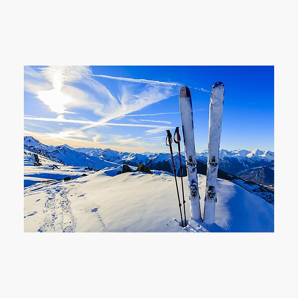 Ski Mountain Scene Photographic Print
