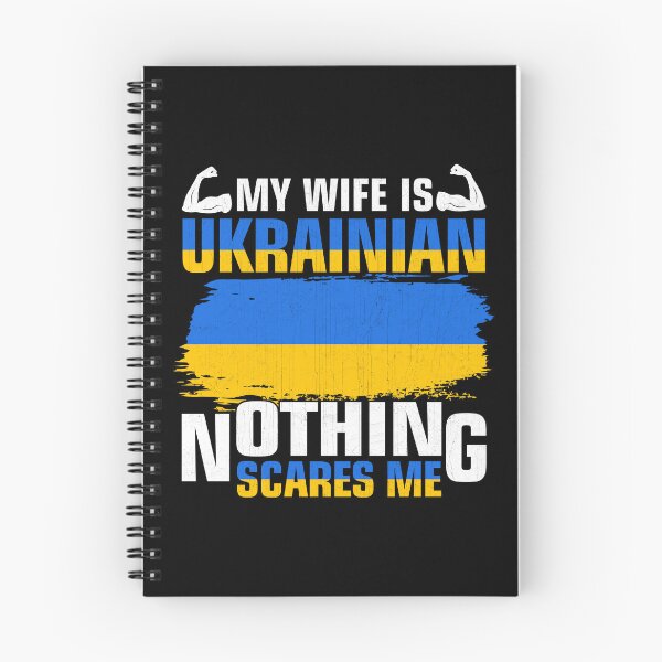 Item preview, My Wife Is Ukrainian Nothing Scares Me Ukraina Proud Flag designed and sold by Stephen-Rotter.