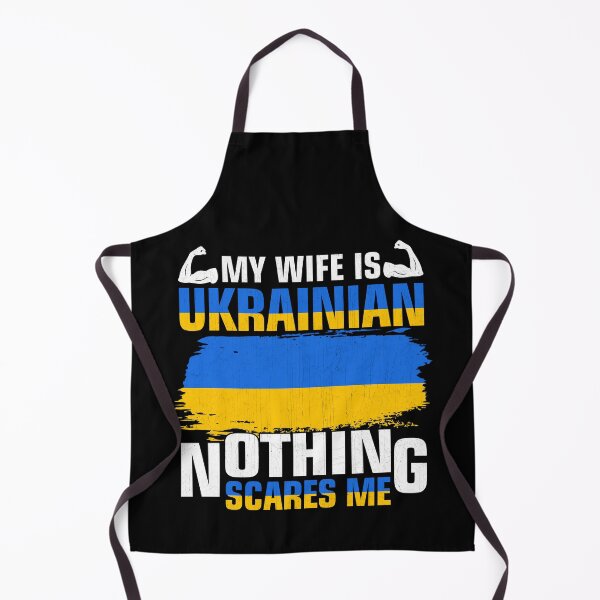 Item preview, My Wife Is Ukrainian Nothing Scares Me Ukraina Proud Flag designed and sold by Stephen-Rotter.