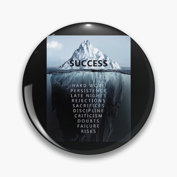 Item preview, Success Motivational Poster - Iceberg Success Poster - Success Hard Work Persistence Late Nights Rejections Sacrifices designed and sold by HerBertTeee.