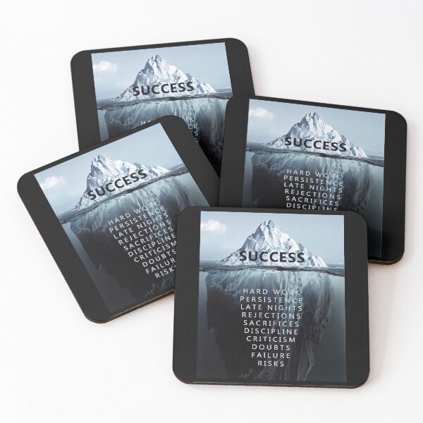 Item preview, Success Motivational Poster - Iceberg Success Poster - Success Hard Work Persistence Late Nights Rejections Sacrifices designed and sold by HerBertTeee.