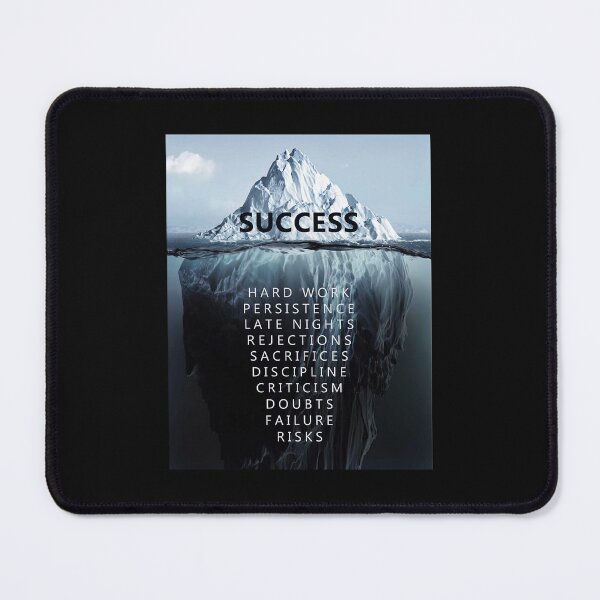 Item preview, Success Motivational Poster - Iceberg Success Poster - Success Hard Work Persistence Late Nights Rejections Sacrifices designed and sold by HerBertTeee.