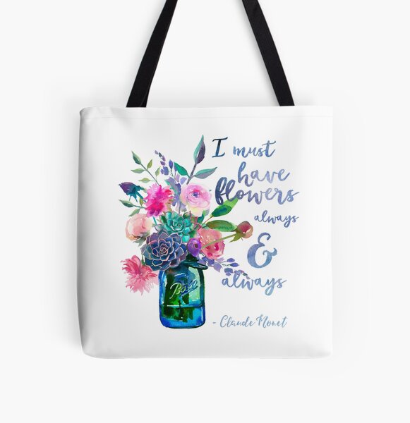 Floral Photography Business Company Name Camera Tote Bag