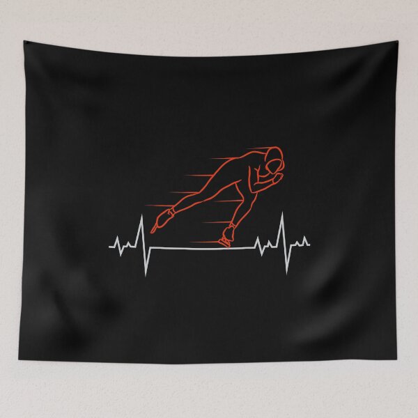 Item preview, Speed Skating Ice Skater Skate Heartbeat Pulse designed and sold by CuteDesigns1.