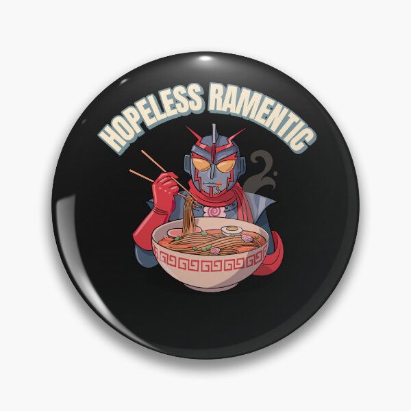Item preview, Hopeless Ramentic Food Pun Ramen Lover Funny Mecha Robot designed and sold by Nepaz-Designs.