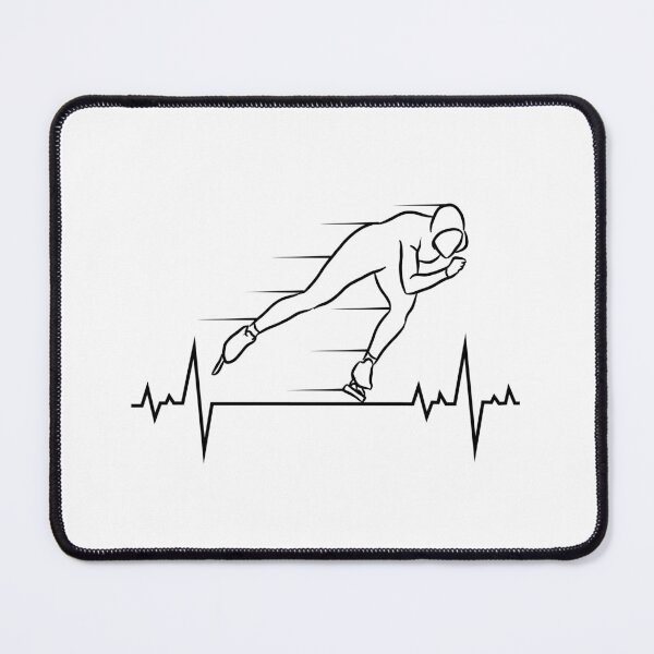 Item preview, Speed Skating Ice Skater Skate Heartbeat Pulse designed and sold by CuteDesigns1.