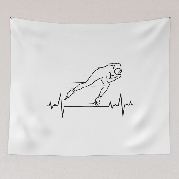 Item preview, Speed Skating Ice Skater Skate Heartbeat Pulse designed and sold by CuteDesigns1.