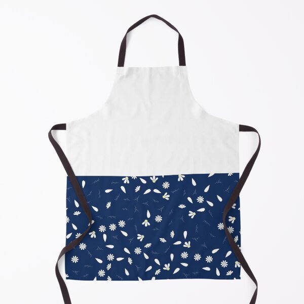 Item preview, White Chamomile Leaves on Horizontal Split White and Sodalite Blue designed and sold by HiddenPuppets.