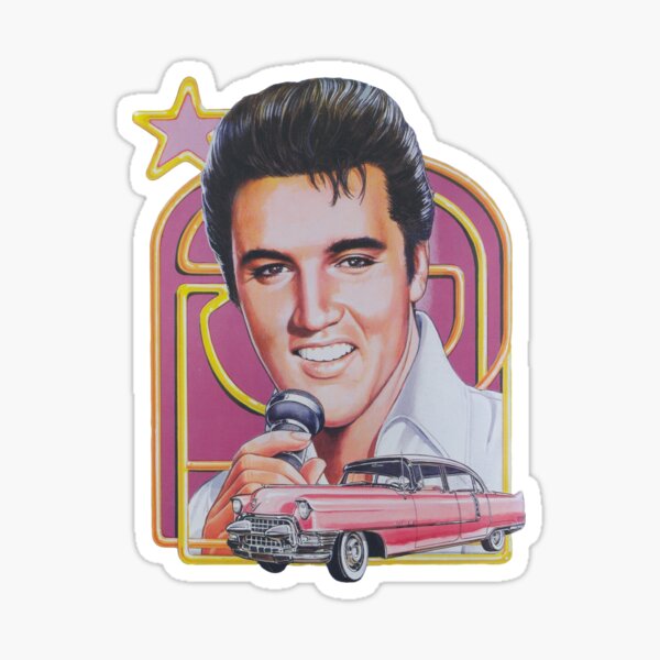 Elvis Presley Pink Cadillac Sticker