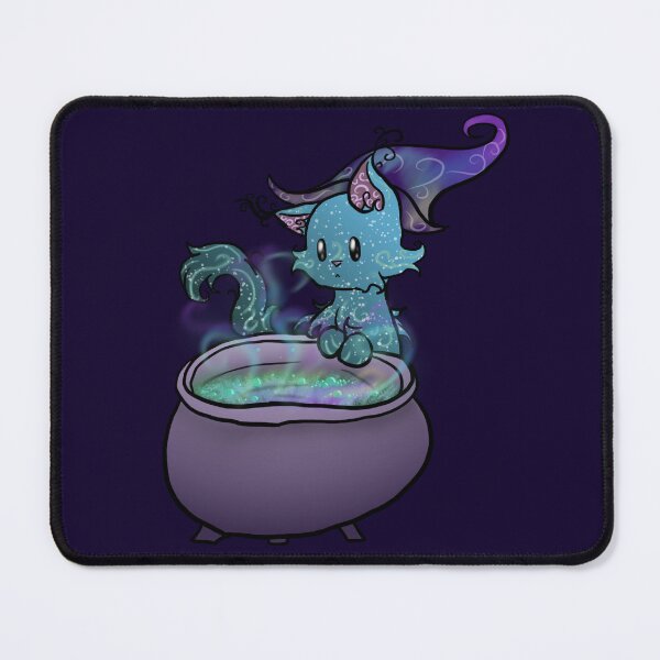 Item preview, Wizard Cat Brewing a potion (dark purple) designed and sold by BerryShyKittens.