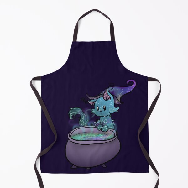 Item preview, Wizard Cat Brewing a potion (dark purple) designed and sold by BerryShyKittens.