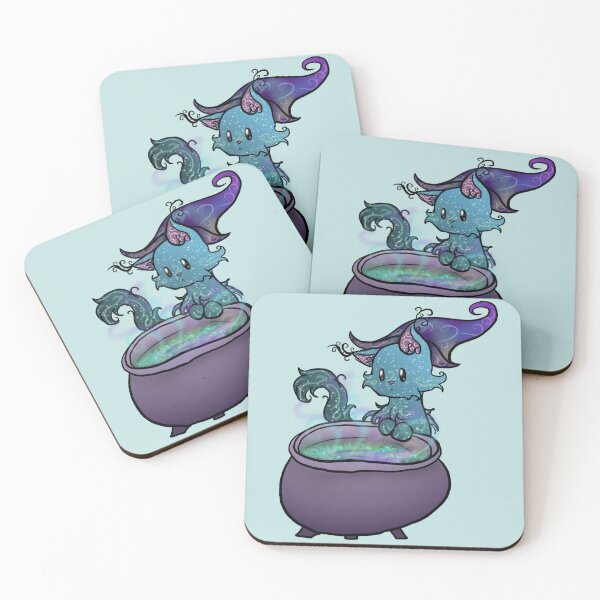Item preview, Wizard Cat Brewing a potion (light blue) designed and sold by BerryShyKittens.