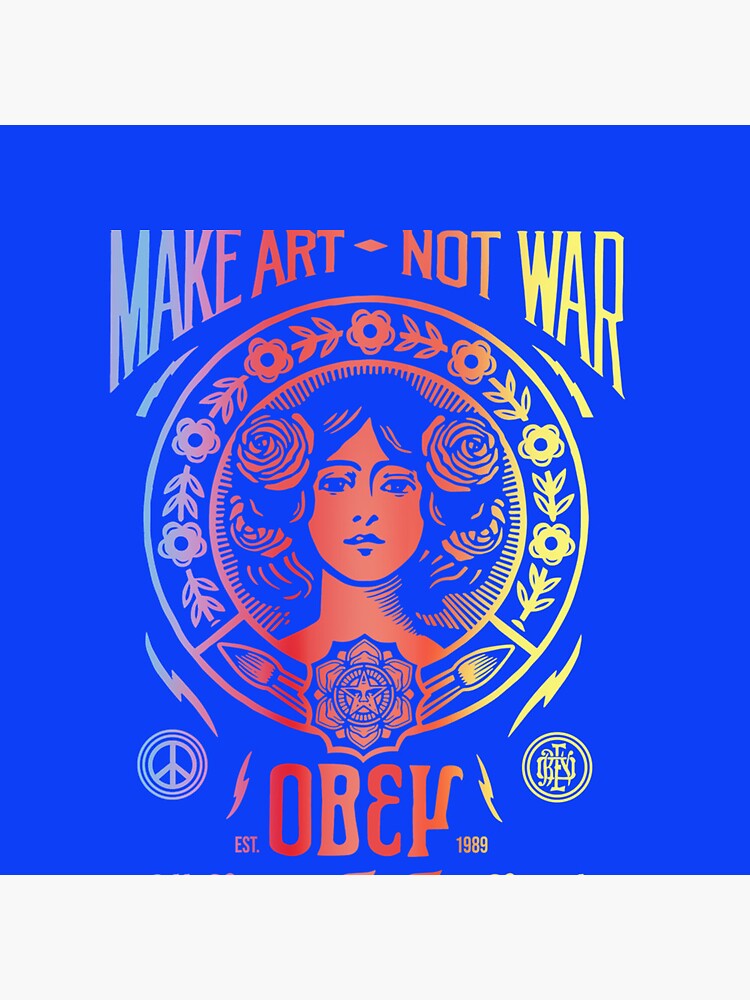 Obey Make Art Not War 2 Royal Blue Hoodie