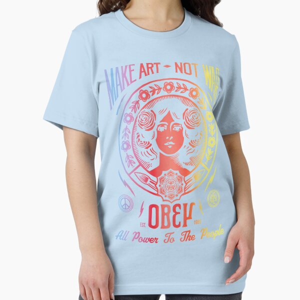 Item preview, Obey Merch Obey Make Art Not War Boxy Black T Classic T-Shirt designed and sold by Sebastchtner.