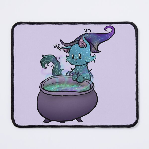 Item preview,  Wizard Cat Brewing a potion (lavender) designed and sold by BerryShyKittens.