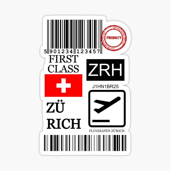 Item preview, Zurich Airport designed and sold by Travellerz.