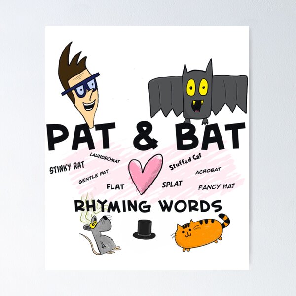 Item preview, Pat & Bat love rhyming words designed and sold by SonphotPhet.