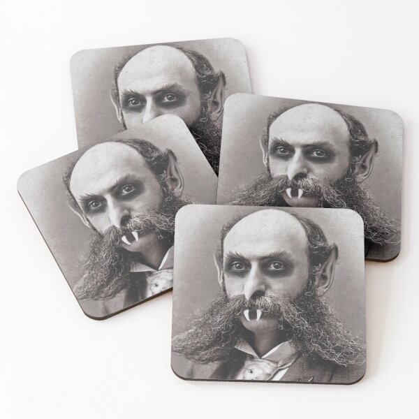 Artikelvorschau, Moustachioed goblin man spooky haunted portrait entworfen und verkauft von Vintage Designs +.