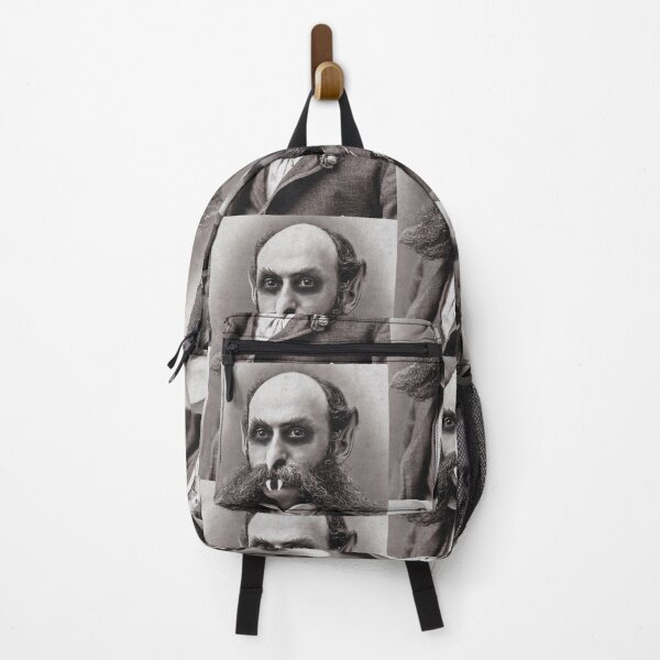 Item preview, Moustachioed goblin man spooky haunted portrait designed and sold by Vintage Designs +.