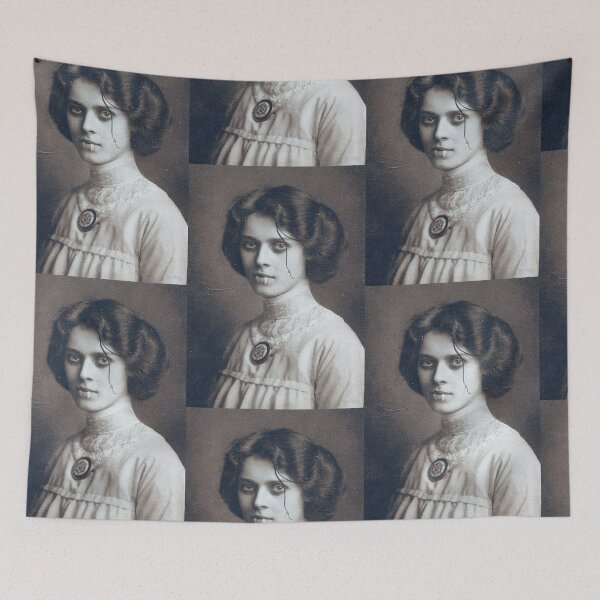 Item preview, Vampire woman spooky vintage haunted portrait designed and sold by Vintage Designs +.