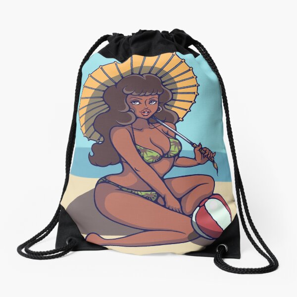 Beach time! 1 Drawstring Bag