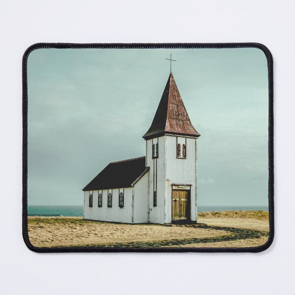 Item preview, Old Church Coastal Iceland Art Print designed and sold by Nils Petter Stein.