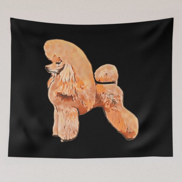Item preview, Fawn Red Apricot Poodle Silhouette in Scandinavian Clip (Second Puppy Clip) Classic . designed and sold by dillojord.