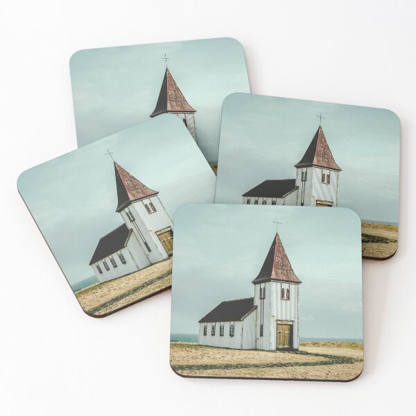 Item preview, Old Church Coastal Iceland Art Print designed and sold by Nils Petter Stein.