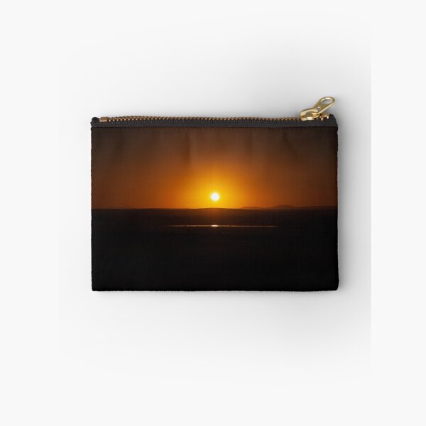 Item preview, Golden sunset over farmland reflecting in water sliver designed and sold by James-Cole.