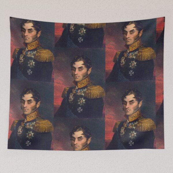 Item preview, Vampire Lord spooky vintage haunted portrait designed and sold by Vintage Designs +.