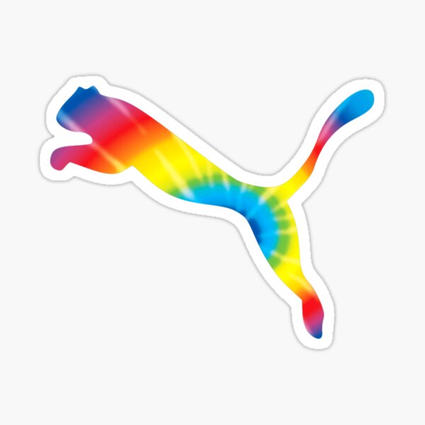 Tie Dye Jaguar Rainbow Print Panther Hippie Peace  Sticker