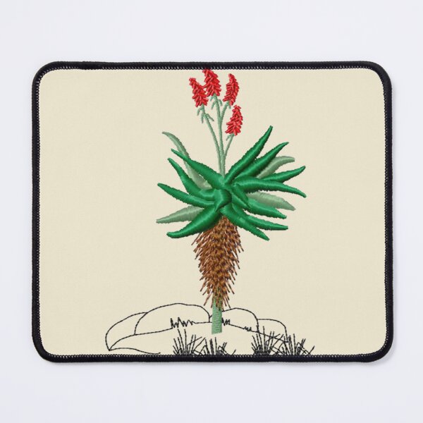 Item preview, Machine embroidery, Aloes Botanical Embroidered Design, Aesthetic Floral Design, Stitch crafting, unique embroidered art designed and sold by RudolphBarnard.