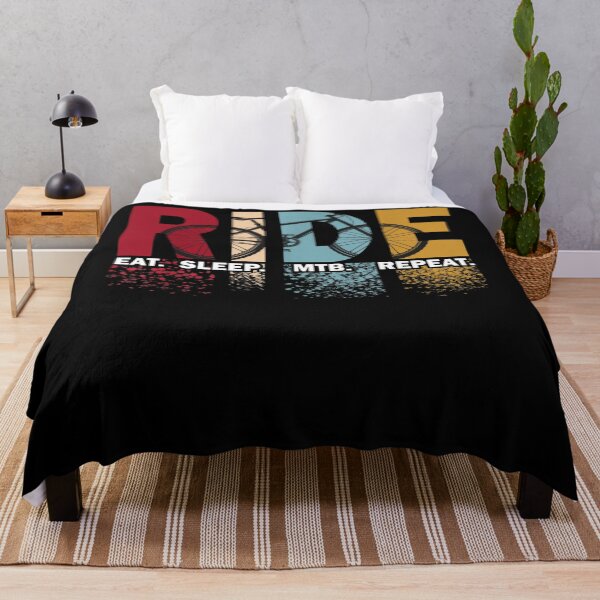 Item preview, Vintage Retro RIDE Eat Sleep MTB Repeat Mountain Biker Lover designed and sold by JeremyxLee.