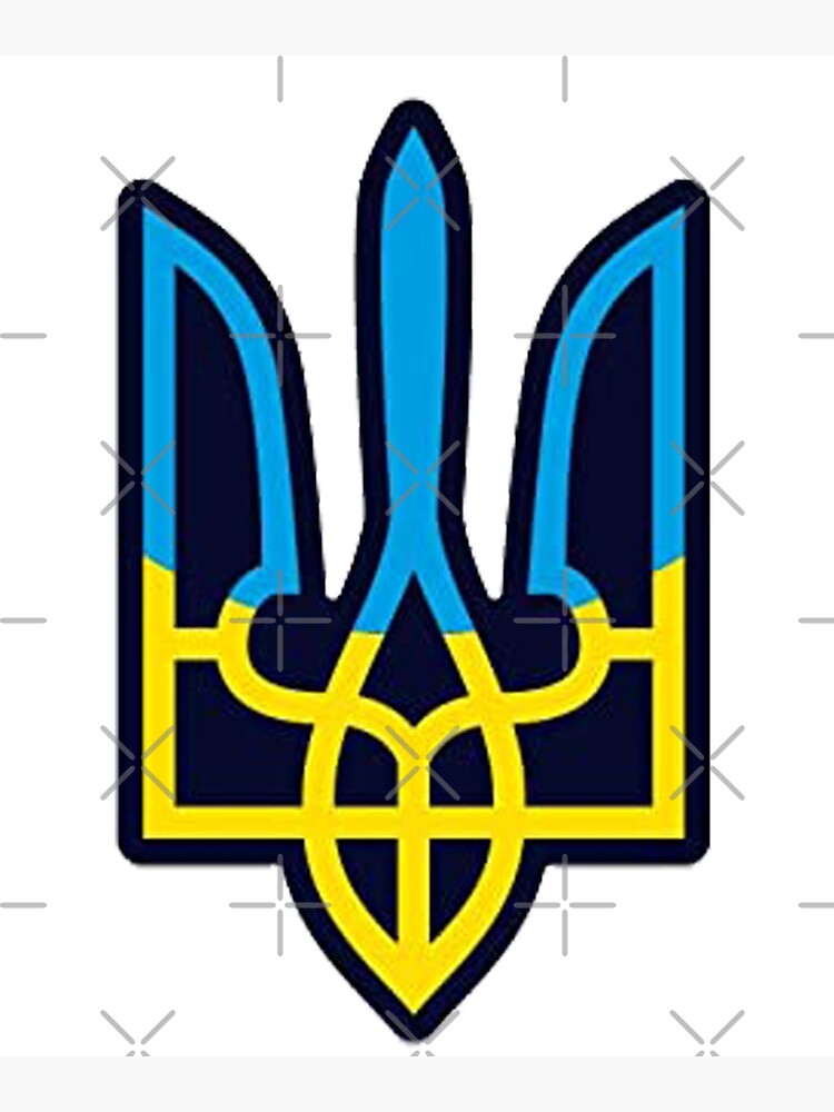 Tryzub Ukraine Ukrainian Vinyl Sticker Waterproof Decal Poster For