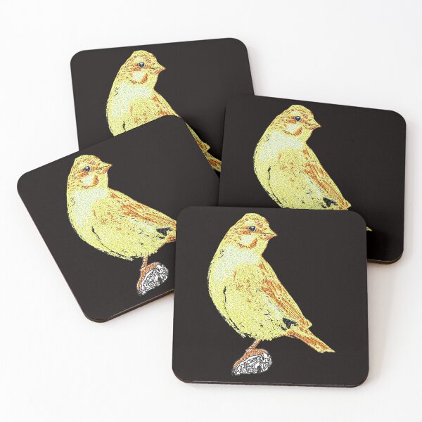 Item preview, Machine embroidery, Beautiful Embroidered Bird, Canarie, Stitch crafting, unique embroidered art designed and sold by RudolphBarnard.