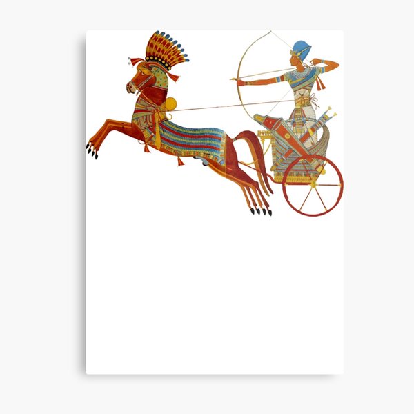 Man in Chariot Large #2 The Nile for Papyrus Hand Inked Egyptian Print 