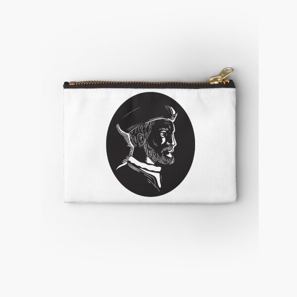 Item preview, Jacques Cartier French Explorer Oval Woodcut designed and sold by patrimonio.