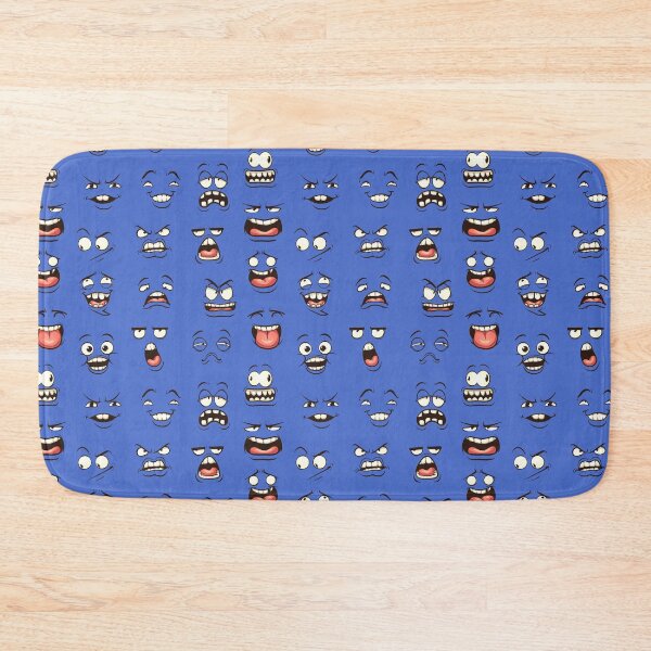Item preview, Crazy Emotions, emoticons, emojis with Blue Color. Funny and cute, adorable nursery, for kids cartoon illustrations pattern designed and sold by Denis Epanov.