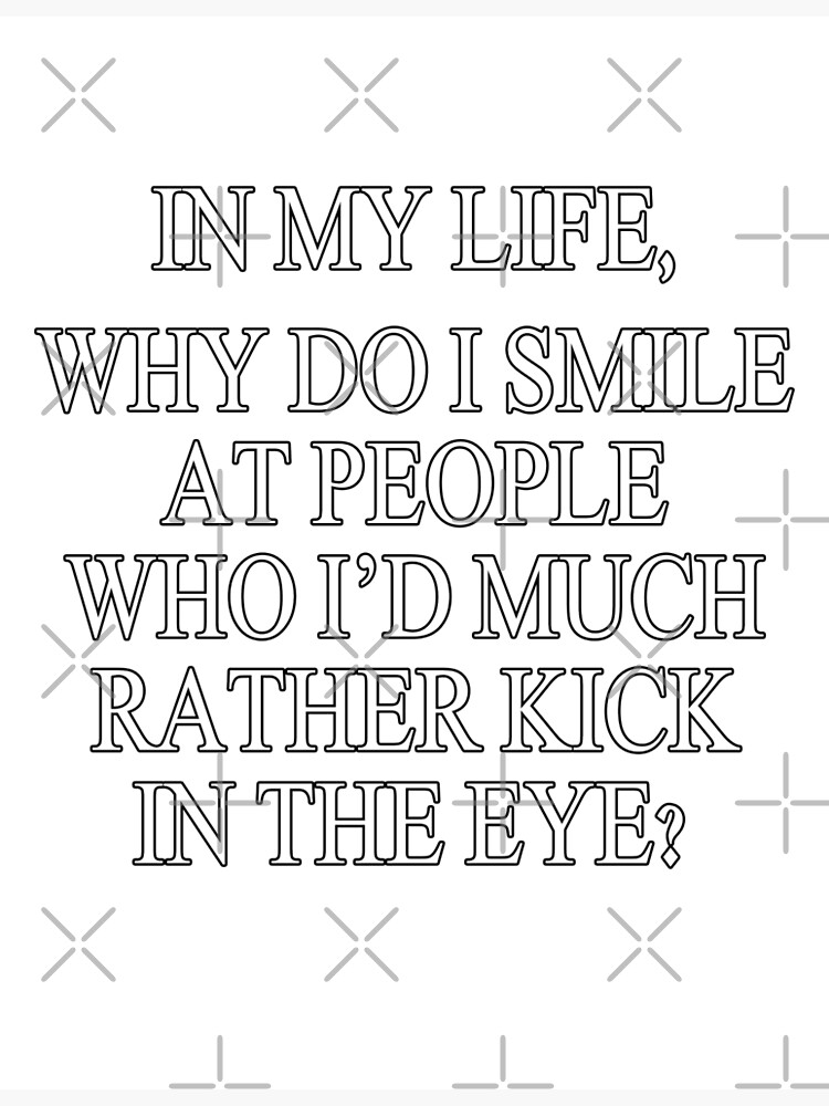 Heaven Knows I M Miserable Now Postcard By Esmeopp Redbubble