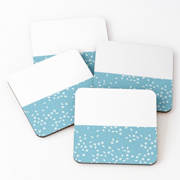 Item preview, White Chamomile Leaves on Horizontal Split White and Atomizer Blue designed and sold by HiddenPuppets.